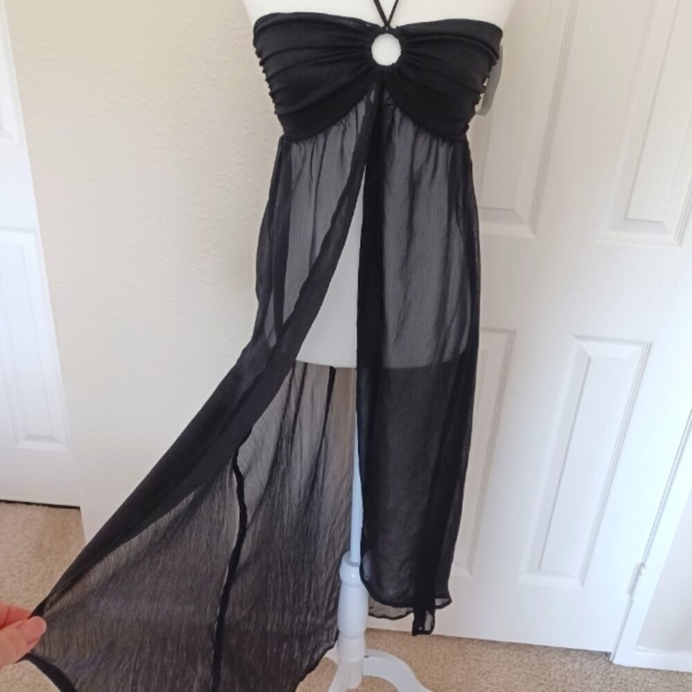 Tommy Bahama Halter Sheer Swim Coverup Black NWT S - Picture 5 of 16
